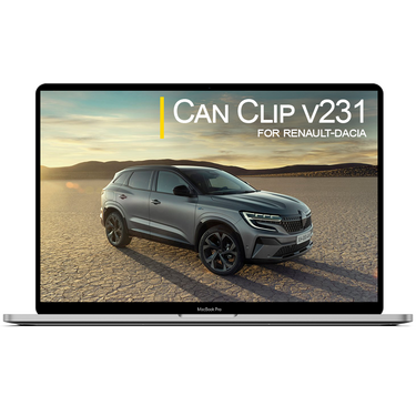Logiciel CAN Clip V231 pour Renault - Dacia set full chip version haut de gamme complet